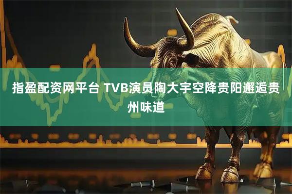指盈配资网平台 TVB演员陶大宇空降贵阳邂逅贵州味道