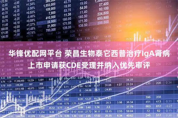 华锋优配网平台 荣昌生物泰它西普治疗IgA肾病上市申请获CDE受理并纳入优先审评
